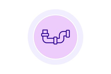 Pipecircle simgesi, boru, tesisat, yağ, gaz, düzenlenebilir vektör, piksel mükemmel, illüstratör ai dosyası