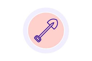 Kürek simgesi, araç, kazı, bahçe, kepçe, düzenlenebilir vektör, piksel mükemmel, illüstratör ai dosyası