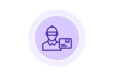 Kurye simgesi, çocuk, kurye, adam, haberci, düzenlenebilir vektör, piksel mükemmel, illüstratör ai dosyası