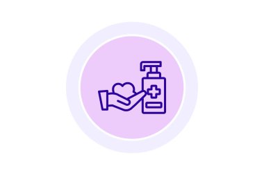 Tıbbi hijyen çemberi simgesi, vektör, piksel mükemmel, illüstratör dosyası