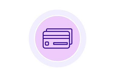 Ödeme Kart çemberi simgesi, vektör, piksel mükemmel, illüstratör dosyası