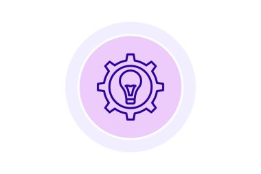 Yaratıcı Süreç siyah dış daire simgesi, vektör, piksel mükemmel, illüstratör dosyası