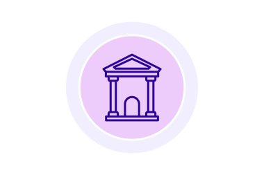 Müze dairesi simgesi, vektör, piksel mükemmel, illüstratör dosyası