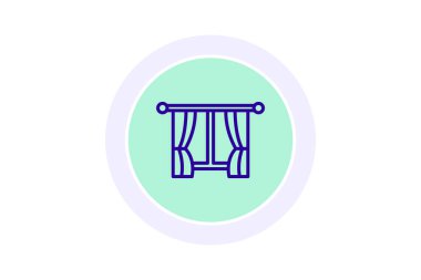 Ev Pencere Çemberi simgesi, vektör, piksel mükemmel, illüstratör dosyası