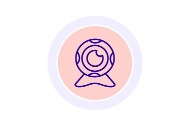 Web Kamerası çizgi simgesi, vektör, piksel mükemmel, illüstratör dosyası