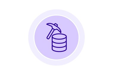 Veri madenciliği simgesi, veri, madencilik, analiz, çıkarma, düzenlenebilir vektör, piksel mükemmel, illüstratör ai dosyası