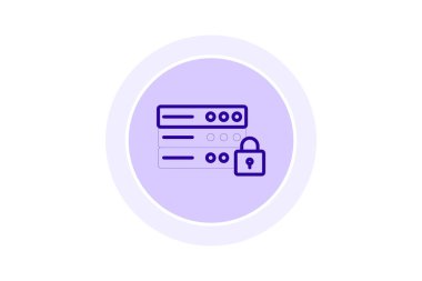 Güvenli Sunucu simgesi, güvenli, sunucu, veri, koruma, düzenlenebilir vektör, piksel mükemmel, illüstratör ai dosyası