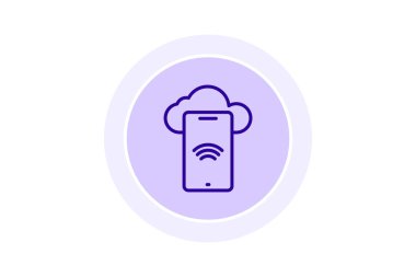 Bulut Depolama Uygulaması simgesi, depolama, uygulama, yazılım, düzenlenebilir vektör, piksel mükemmel, illüstratör ai dosyası