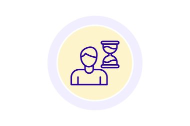 Sabır çemberi simgesi, vektör, piksel mükemmel, illüstratör dosyası