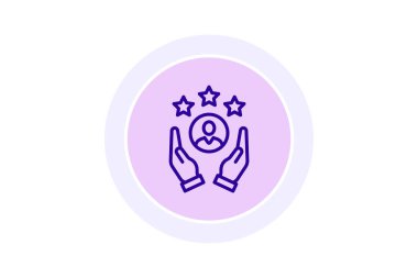 Müşteri Sadakat çemberi simgesi, vektör, piksel mükemmel, illüstratör dosyası