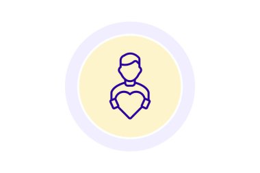 Şefkat çemberi simgesi, vektör, piksel mükemmel, illüstratör dosyası