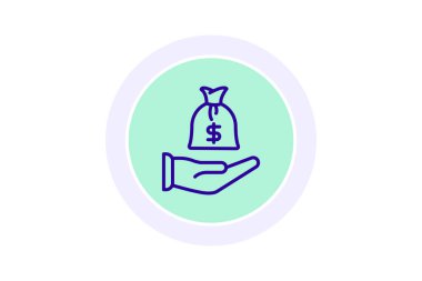 Yatırım çemberi simgesi, vektör, piksel mükemmel, illüstratör dosyası