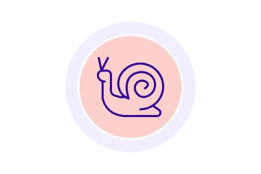 Salyangoz simgesinin vektör çizimi