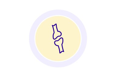 Kemik simgesi vektör illüstrasyonu