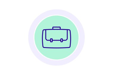 bavul ikonu vektör illüstrasyonu