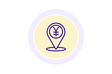 Eşsiz golf topu çizgisi vektör simgesi