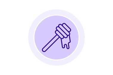 Honey Dipper simgesi, bal, dipper, mutfak, çatal, düzenlenebilir vektör, piksel mükemmel, illüstratör ai dosyası