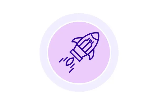 stock vector Startup sky rocket icon, sky rocket, rocket, launch, space, editable vector, pixel perfect, illustrator ai file