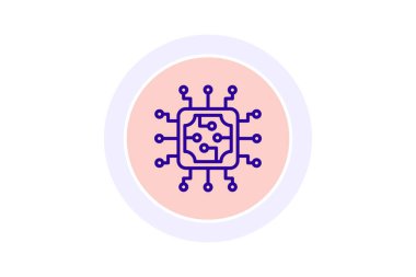 Devre dairesi simgesi, vektör, piksel mükemmel, illüstratör dosyası