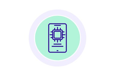 Mobil otomasyon çemberi simgesi, vektör, piksel mükemmel, illüstratör dosyası