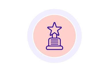 Olağanüstü Başarı simgesi, başarı, tanınma, ödül, mükemmellik, düzenlenebilir vektör, piksel mükemmel, illüstratör ai dosyası