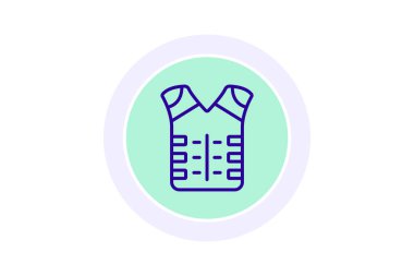 Zırh çizgi simgesi, vektör, piksel mükemmel, illüstratör dosyası