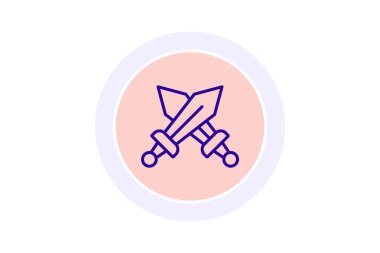 Savaş alanı çizgi simgesi, vektör, piksel mükemmel, illüstratör dosyası