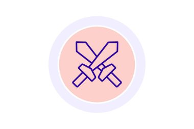 Savaş Simgesi çizgi simgesi, vektör, piksel mükemmel, illüstratör dosyası