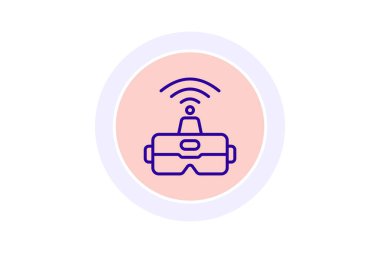 kablosuz akıllı ev simgesi vektörü. Kablosuz akıllı ev tabelası. renk sembolü çizimi