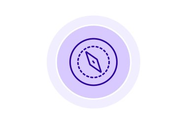 Pusula simgesi, navigasyon pusulası, yön pusulası, manyetik pusula, pusula uygulama satırı simgesi, düzenlenebilir vektör simgesi, piksel mükemmel, illüstratör ai dosyası