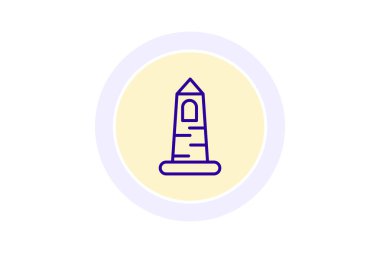 İrlanda Yuvarlak Kule simgesi, yuvarlak kule, İrlandalı, sembol, mimari çizgi simgesi, düzenlenebilir vektör simgesi, piksel mükemmel, çizer ai dosyası