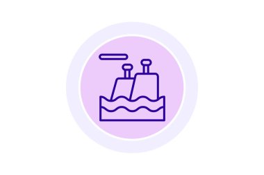 Moher simgesi, kayalıklar, İrlandalılar, semboller, doğal sınır çizgisi simgesi, düzenlenebilir vektör simgesi, piksel mükemmel, illüstratör ai dosyası