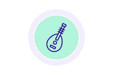 Geleneksel Oud simgesi, oud, müzikal enstrüman, Arap müziği, geleneksel oud kültürel enstrüman çizgisi simgesi, düzenlenebilir vektör simgesi, piksel mükemmel, illüstratör ai dosyası