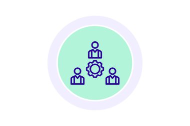 Birlikte çalışmak, çalışmak, birlikte çalışmak, işbirliği, takım çalışması simgesi, düzenlenebilir vektör simgesi, piksel mükemmel, illüstratör ai dosyası