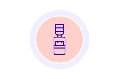 Office Water Dispenser çizgi simgesi, vektör, piksel mükemmel, illüstratör dosyası