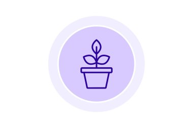 Bitki çizgisi simgesi, vektör, piksel mükemmel, illüstratör dosyası