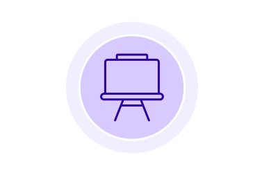 Beyaz tahta çizgi simgesi, vektör, piksel mükemmel, illüstratör dosyası