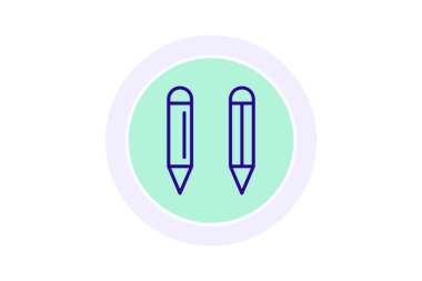 Kalem satır simgesi, vektör, piksel mükemmel, illüstratör dosyası