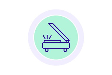 Tarayıcı satır simgesi, vektör, piksel mükemmel, illüstratör dosyası