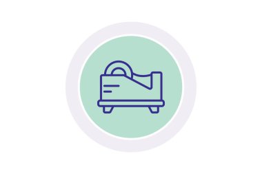 yatak ikonu vektör illüstrasyonu