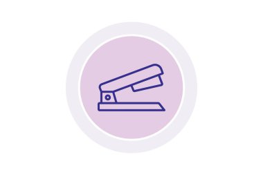 Beyaz arkaplan üzerinde ccTV kamera vektör çizgisi simgesi, düz mavi gradyan çizgi simgesi