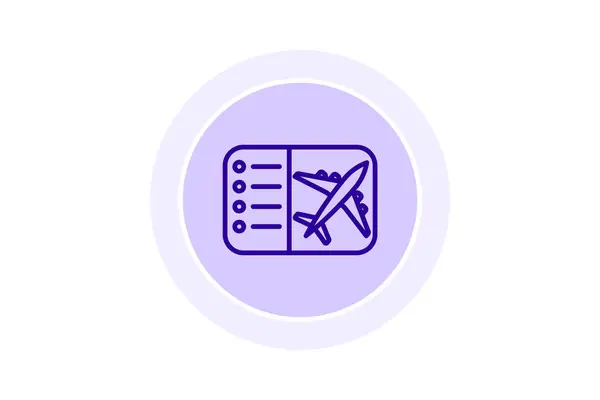 stock vector Flights icon, airline tickets, air travel, flight booking, flight reservations line icon, editable vector icon, pixel perfect, illustrator ai file