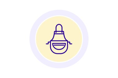 Önlük simgesi, önlük, mutfak, aşçı, yemek çizgisi simgesi, düzenlenebilir vektör simgesi, piksel mükemmel, illüstratör ai dosyası