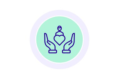 Şefkatli Lider simgesi, lider, şefkatli, empati, liderlik çizgisi simgesi, düzenlenebilir vektör simgesi, piksel mükemmel, illüstratör ai dosyası