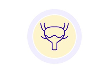 Mesane çizgisi simgesi, vektör, piksel mükemmel, illüstratör dosyası