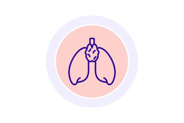 Thymus çizgi simgesi, vektör, piksel mükemmel, illüstratör dosyası