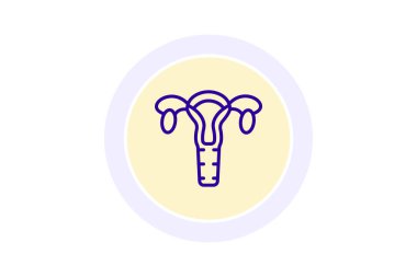 Yumurtalık çizgi simgesi, vektör, piksel mükemmel, illüstratör dosyası