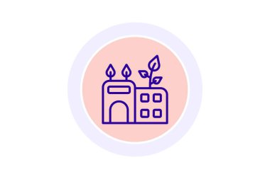 Yeşil Altyapı Tasarım Satır simgesi, vektör, piksel mükemmel, illüstratör dosyası