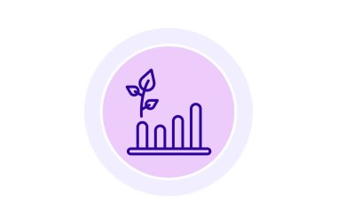 Sürdürülebilir Kalkınma Çizgisi simgesi, vektör, piksel mükemmel, illüstratör dosyası