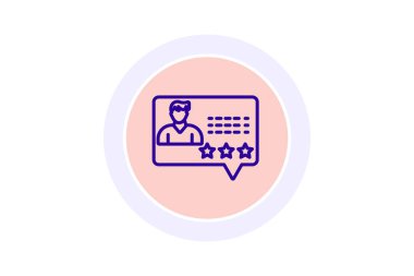 Geri besleme simgesi, vektör illüstrasyonu